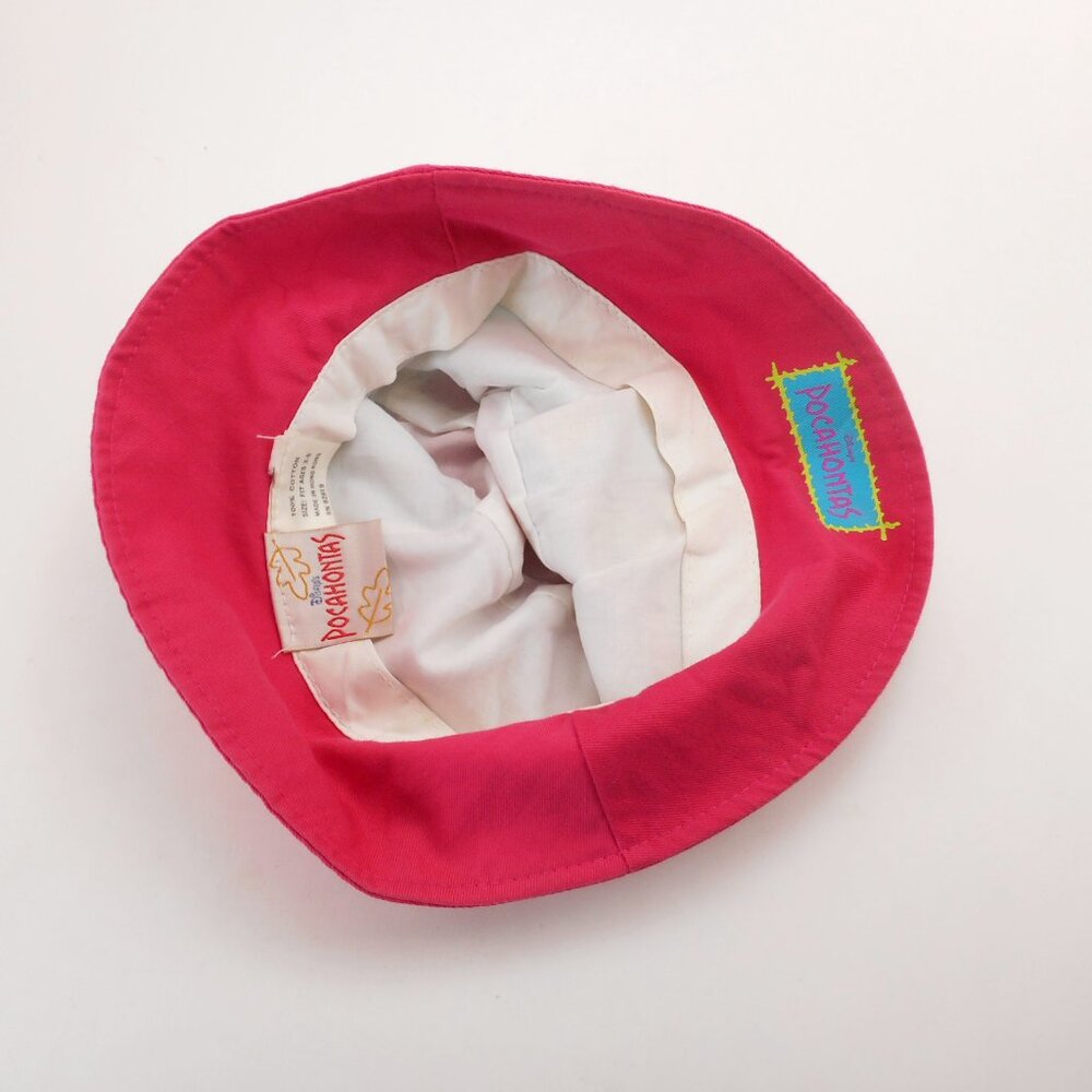 Vintage 90s Disney Pocahontas Bucket Hat Kids size ages 3-6 Colorful 100% Cotton - Picture 5 of 6